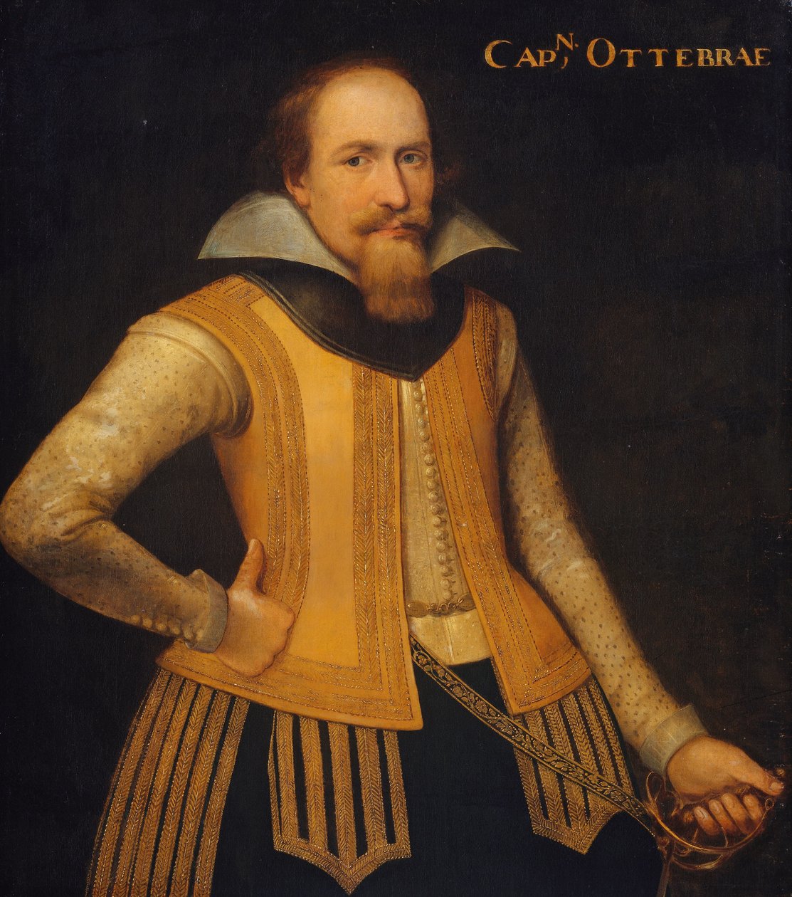 Porträtt av Otto Brahe, kapten för ett kompani av danskar för att dela Själland, tog i tjänst i Brandenburg 1610 av Anonymous