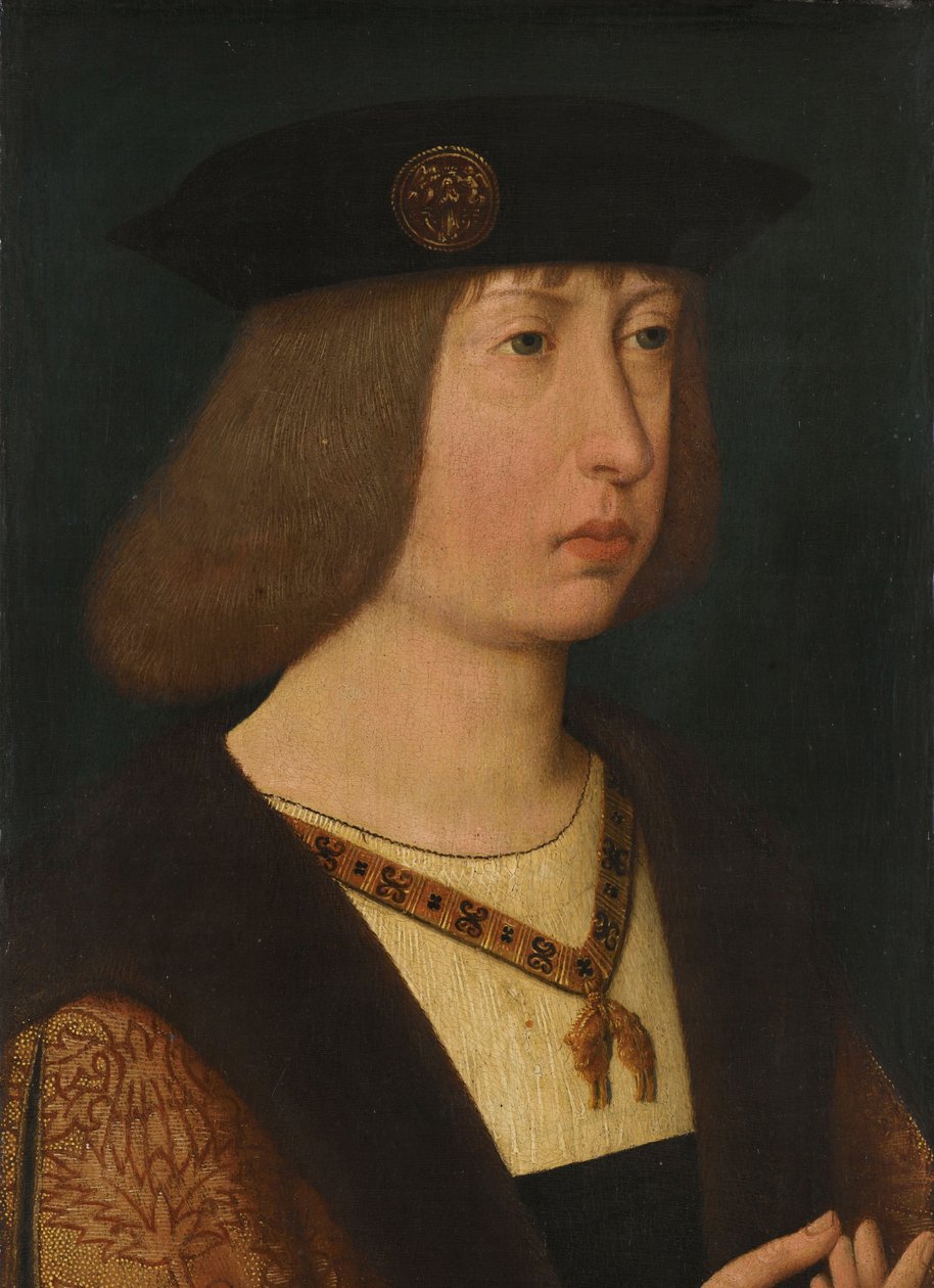 Porträtt av Filip den fagre, hertig av Bourgogne Filip den fagre (1478-1506), ärkehertig av Österrike, hertig av Bourgogne av Anonymous