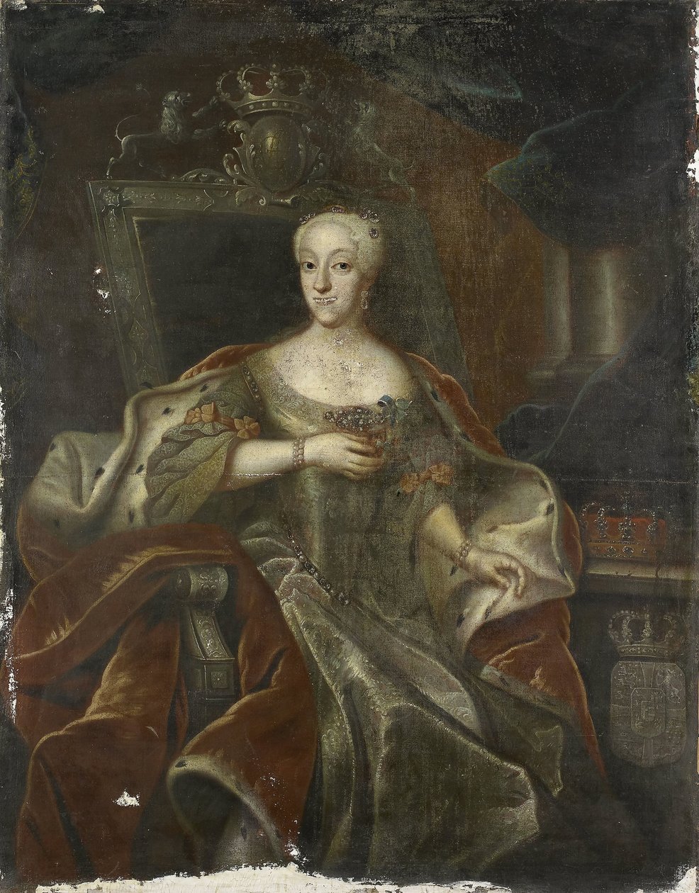 Porträtt av prinsessan Charlotte Amalie, dotter till Fredrik IV, kung av Danmark av Anonymous