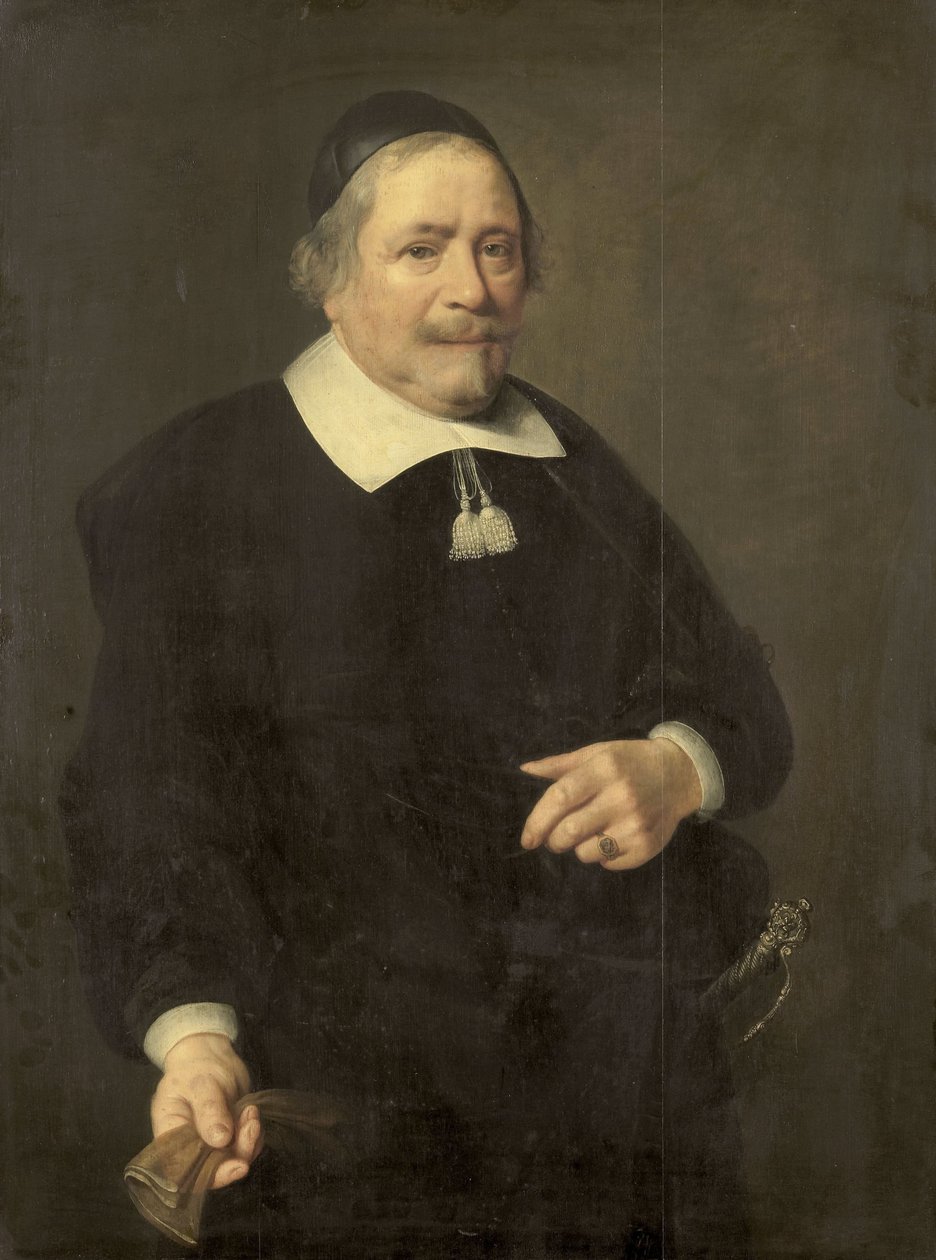 Porträtt av en man, förmodligen Willem van de Velden, sekreterare för Hugo de Groot av Anonymous