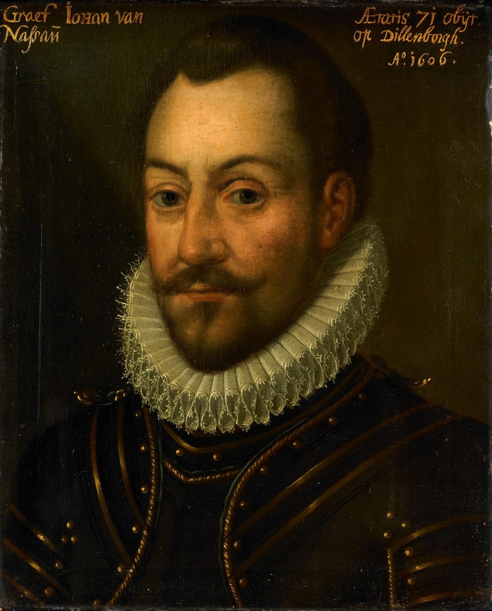 Porträtt av en okänd greve eller officer, möjligen greve Johannes den gamle av Nassau eller Ludvig av Nassau av Anonymous