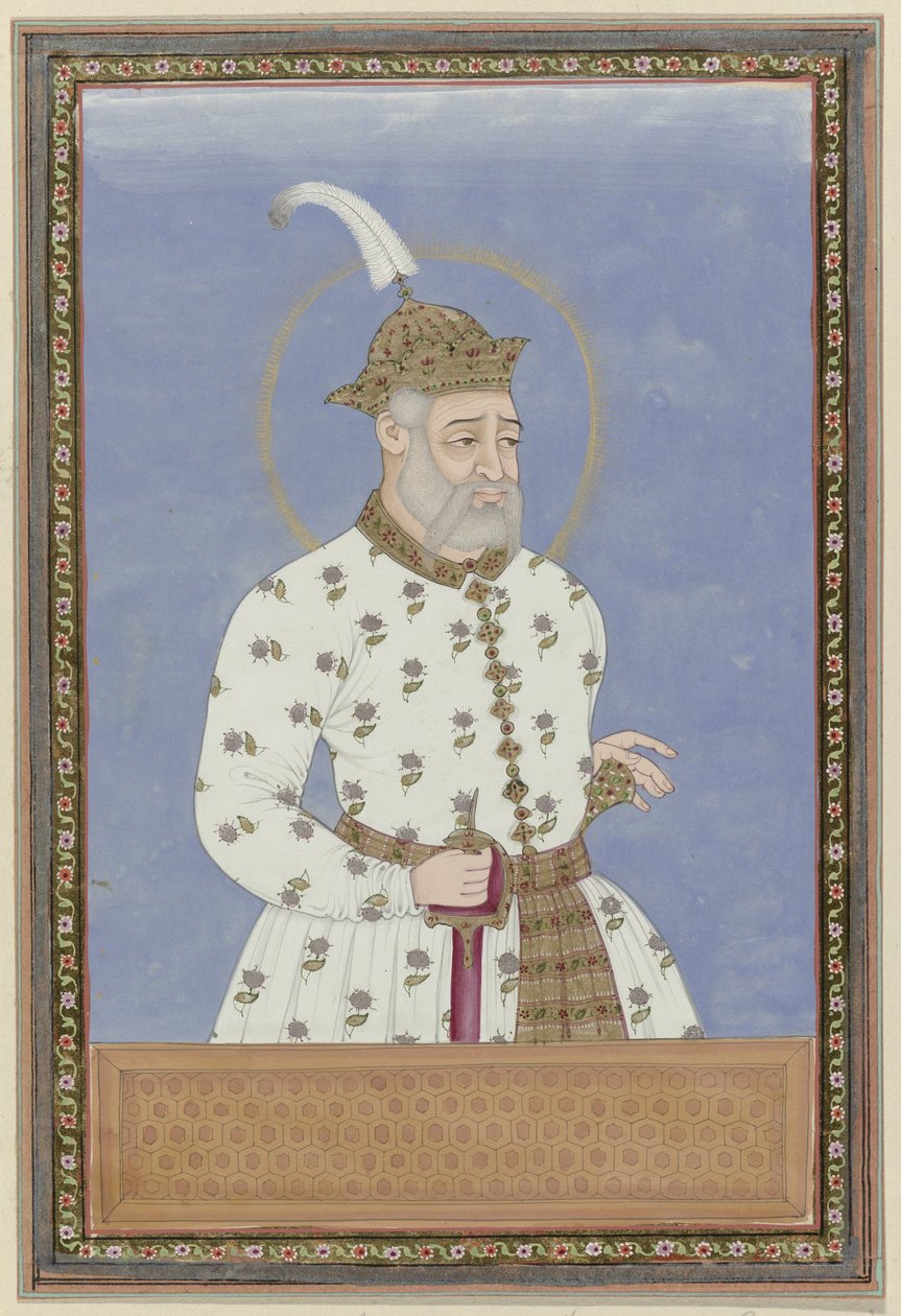 Porträtt av Bara Malik; han var förste vesir av sultanen som styrde staden Bidar (?); senare blev han härskare över Golconda och grundade Golconda av Anonymous