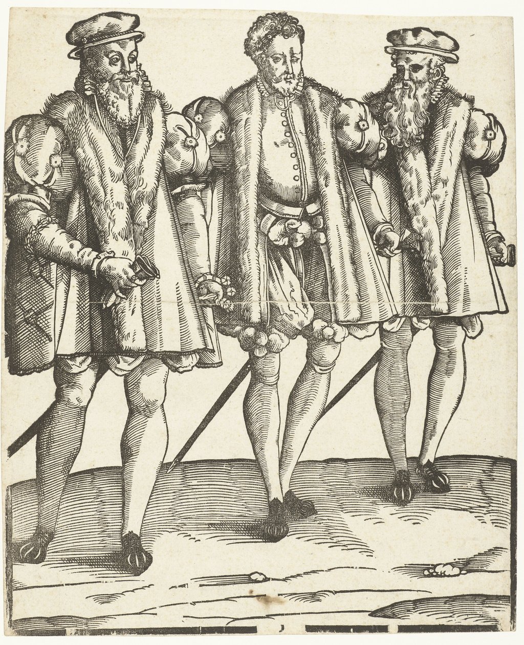 Porträtt av Gaspard, Francois och Odet de Coligny av Anonymous