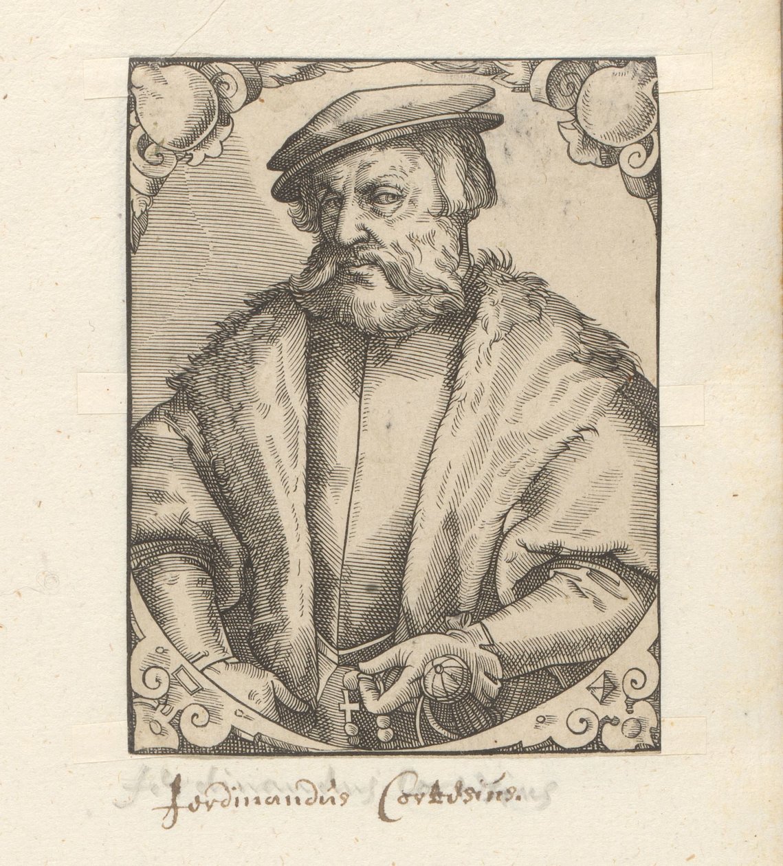 Porträtt av Hernán Cortés av Anonymous