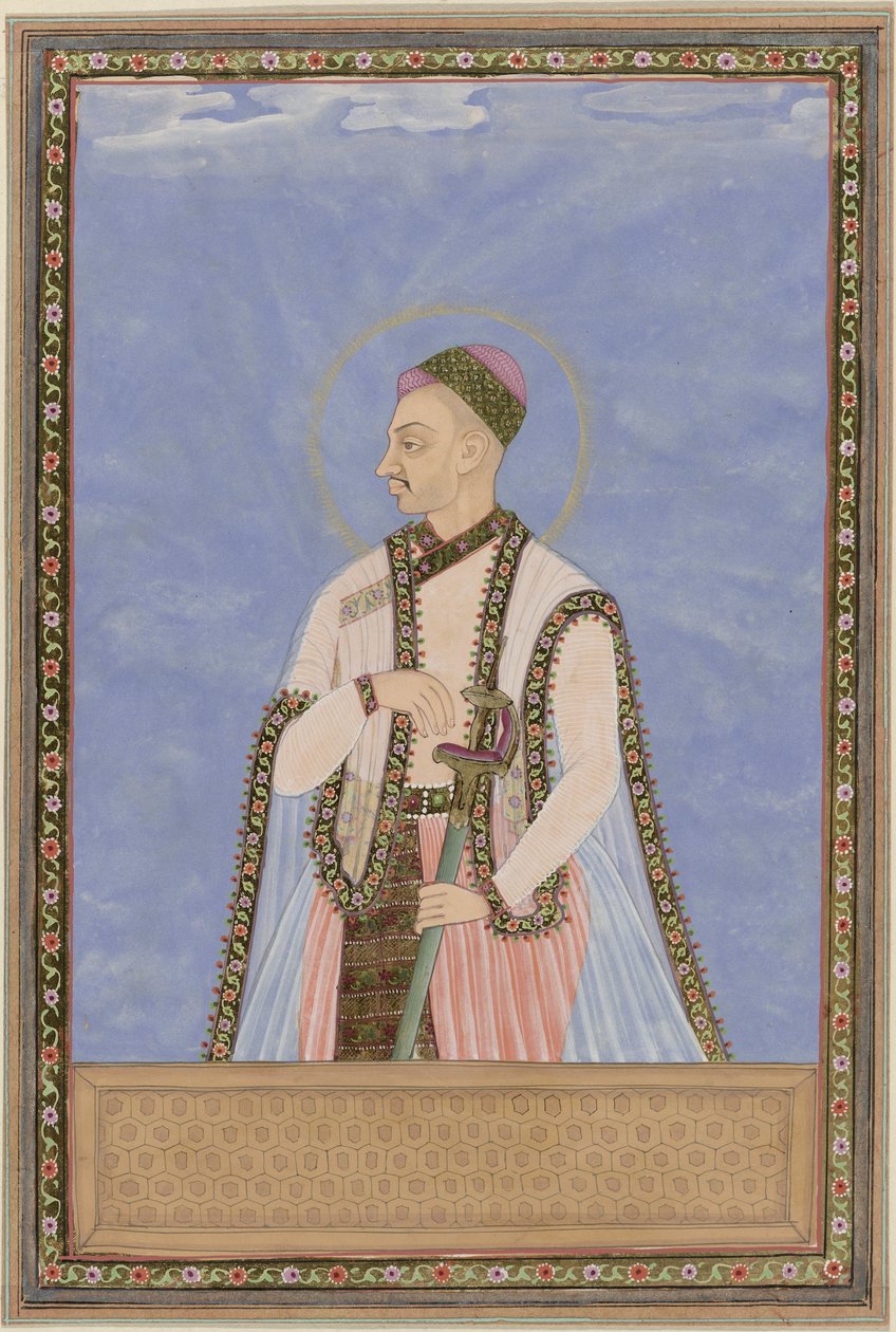 Porträtt av Sultan Muhammad-Quli, son till Muhammad-Quli Padsha; efter sin far regerade han över Golconda av Anonymous