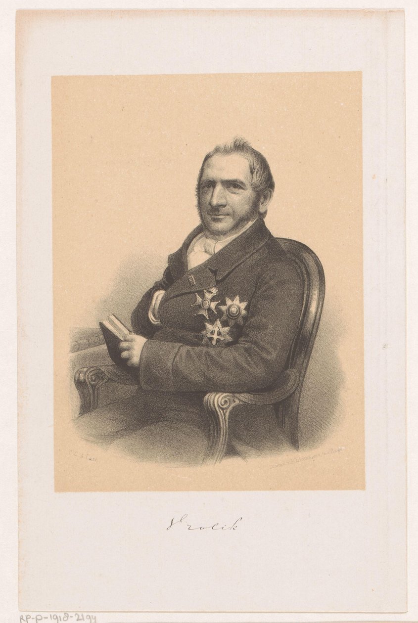 Porträtt av Willem Cornelis Ackersdijck av Anonymous