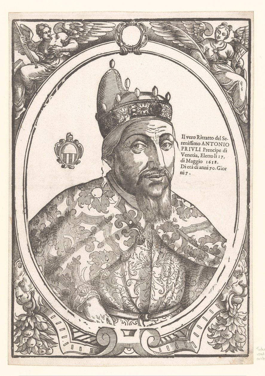 Porträtt av doge Antonio Priuli Det sanna porträttet av den mest fridfulla Antonio Priuli (...) (titel på objektet) av Anonymous