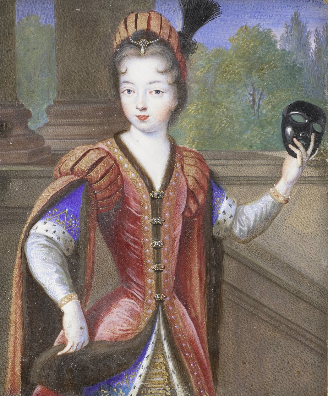 Porträtt av en ung kvinna, möjligen Marguerite av Valois (1553-1615), dotter till Henrik II av Anonymous