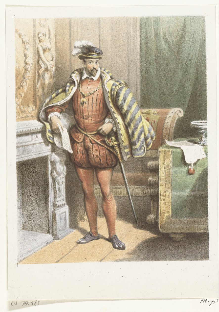 Porträtt av en stående adelsman, ca 1572 av Anonymous