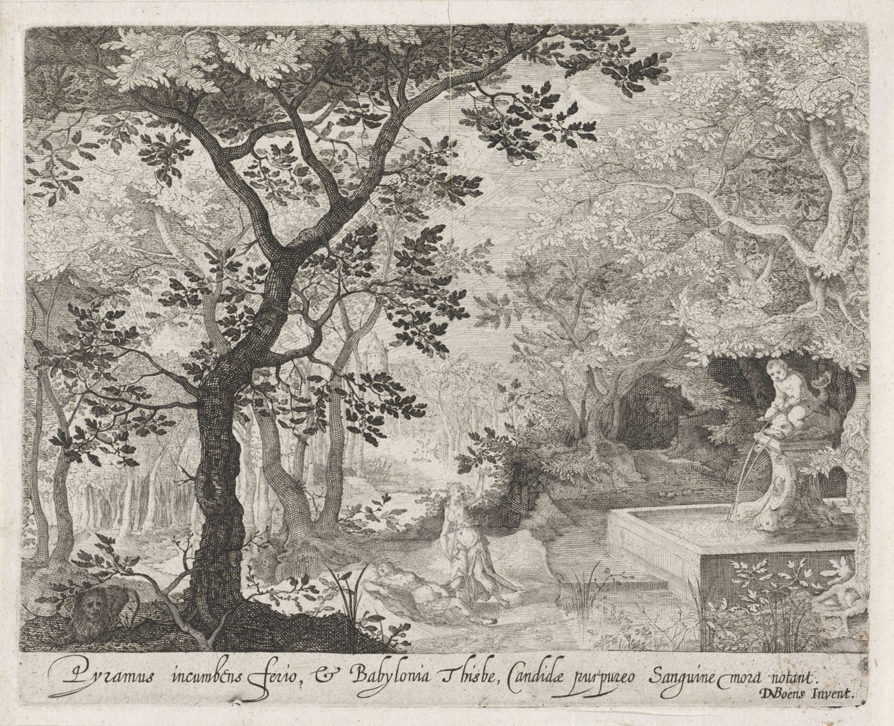 Pyramus och Thisbe Scener från Ovidius