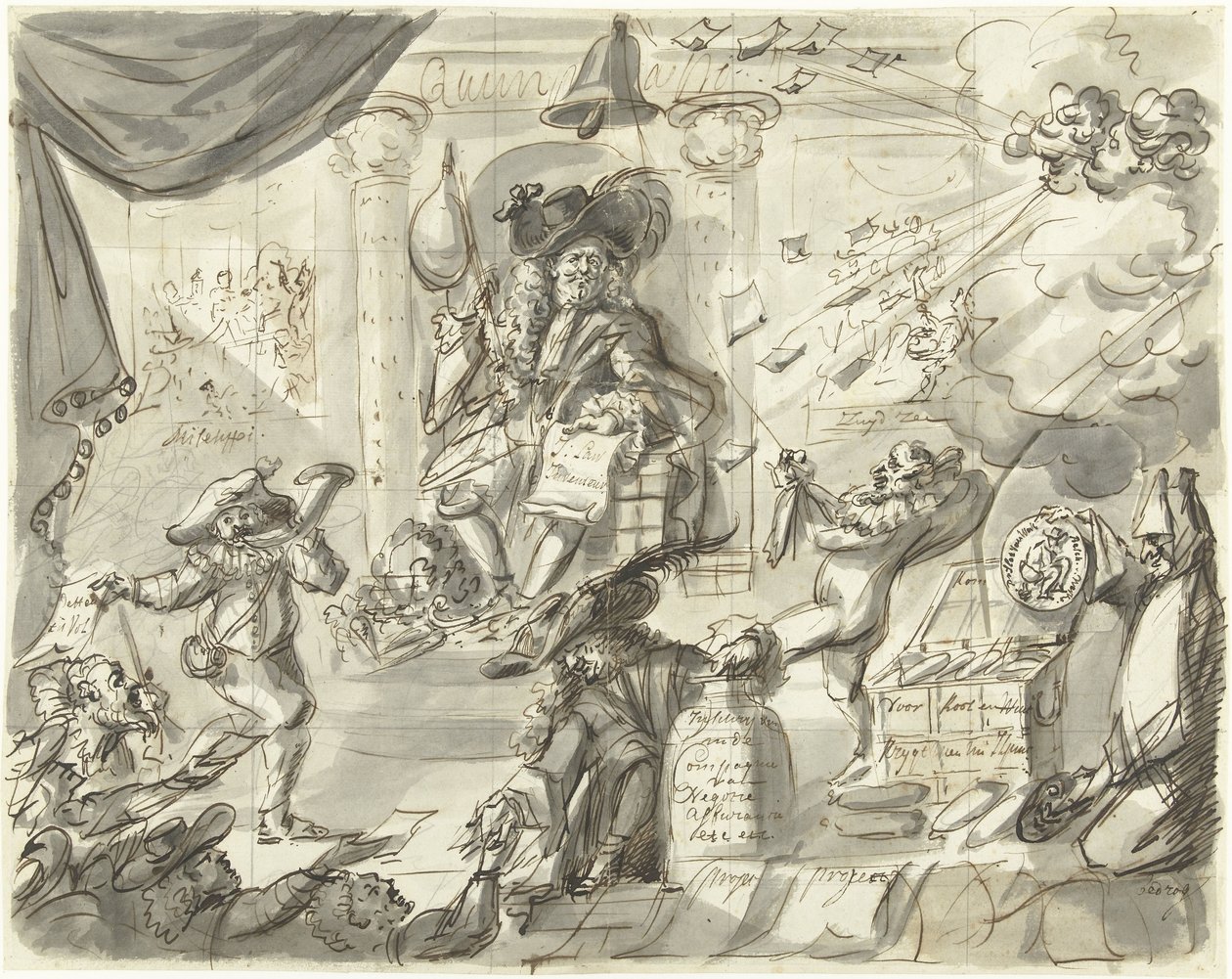 Quincampoix eller den store vind- och kålsäljaren, 1720 The Great Scene of Folly (extra stycken) (serietitel) av Anonymous