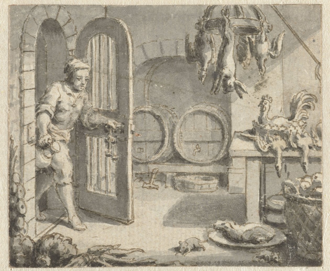 Råttan från staden och råttan från landsbygden Design för illustrationer för en utgåva av Jean de la Fontaines Fables (serietitel) av Anonymous