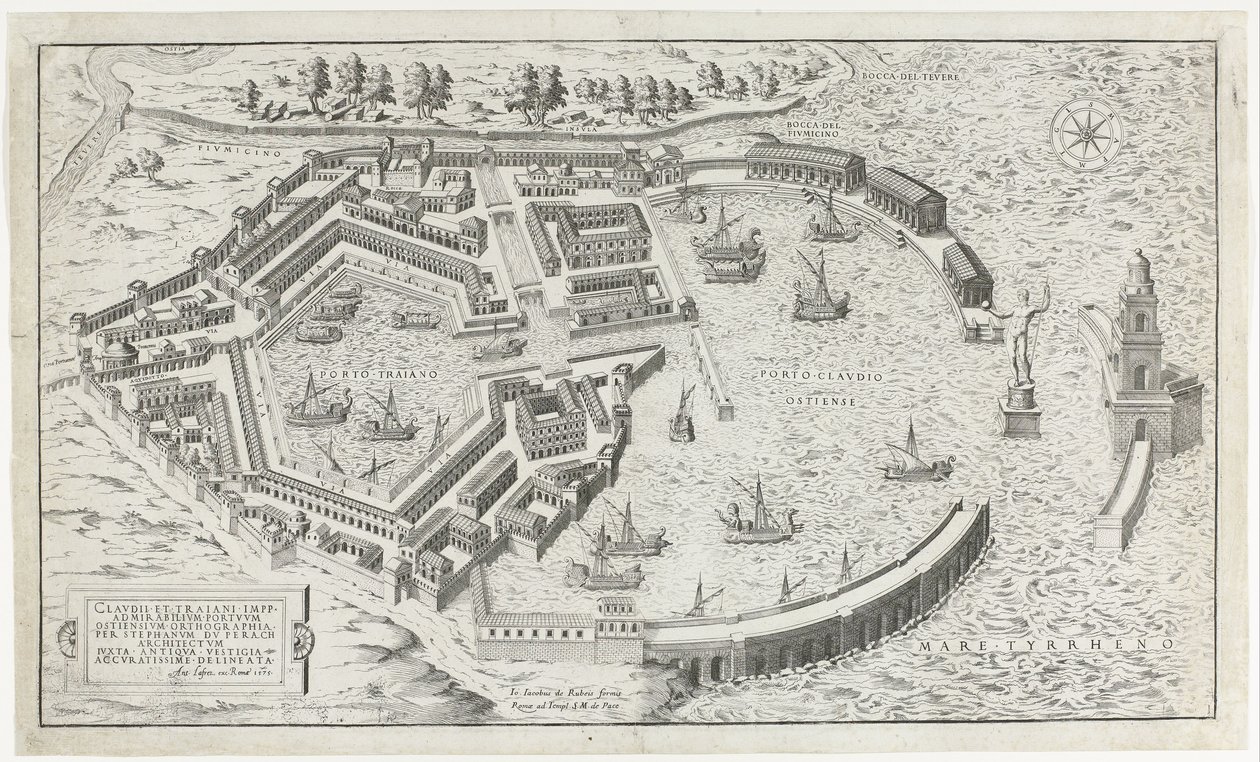 Rekonstruktion van de antique haven van Ostia Mirror of Roman Magnificence (serietitel) av Anonymous