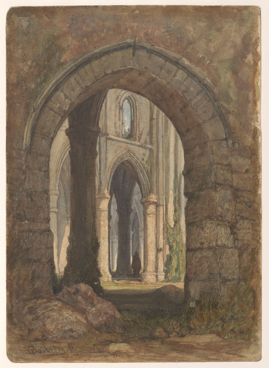 Ruin av en gotisk kyrka av Anonymous