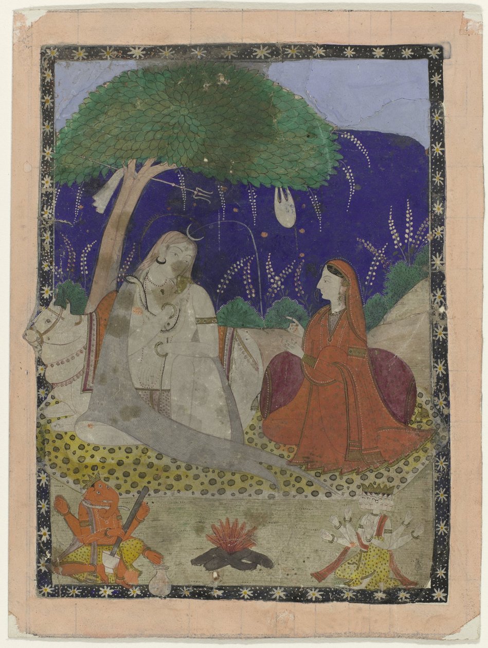Shiva och Parvati med barn av Anonymous