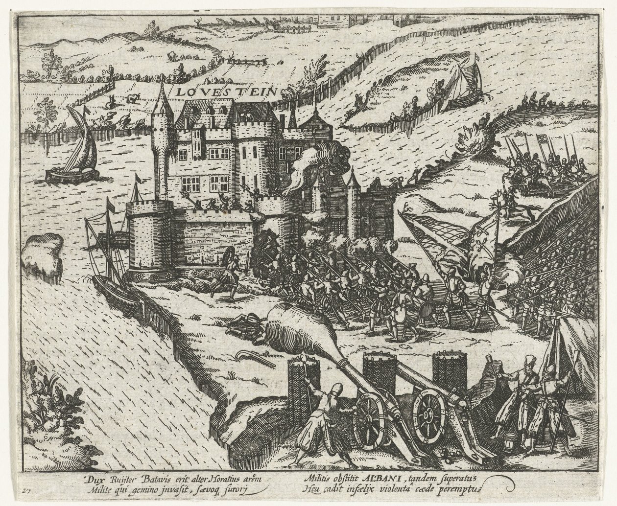 Slot Loevestein tagen av Herman de Ruiter, 1570 av Anonymous