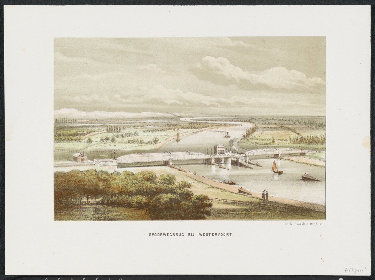 Järnvägsbron i Westervoort, 1846 Järnvägsbron vid Westervoort (titel på objekt) Main Railway Bridges i Nederländerna (serietitel) av Anonymous
