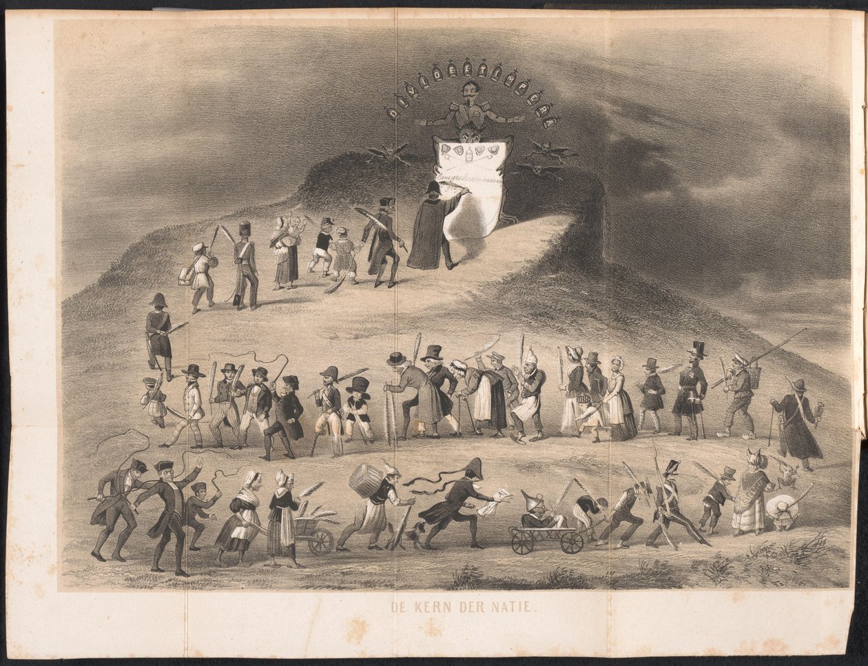 Tecknad i Leiden studentalmanacka, 1854 The Core of the Nation (titel på objekt) av Anonymous