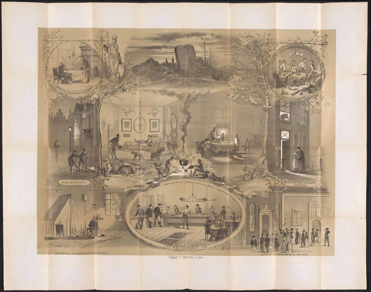 Tecknad i Leiden studentalmanacka, 1873 av Anonymous
