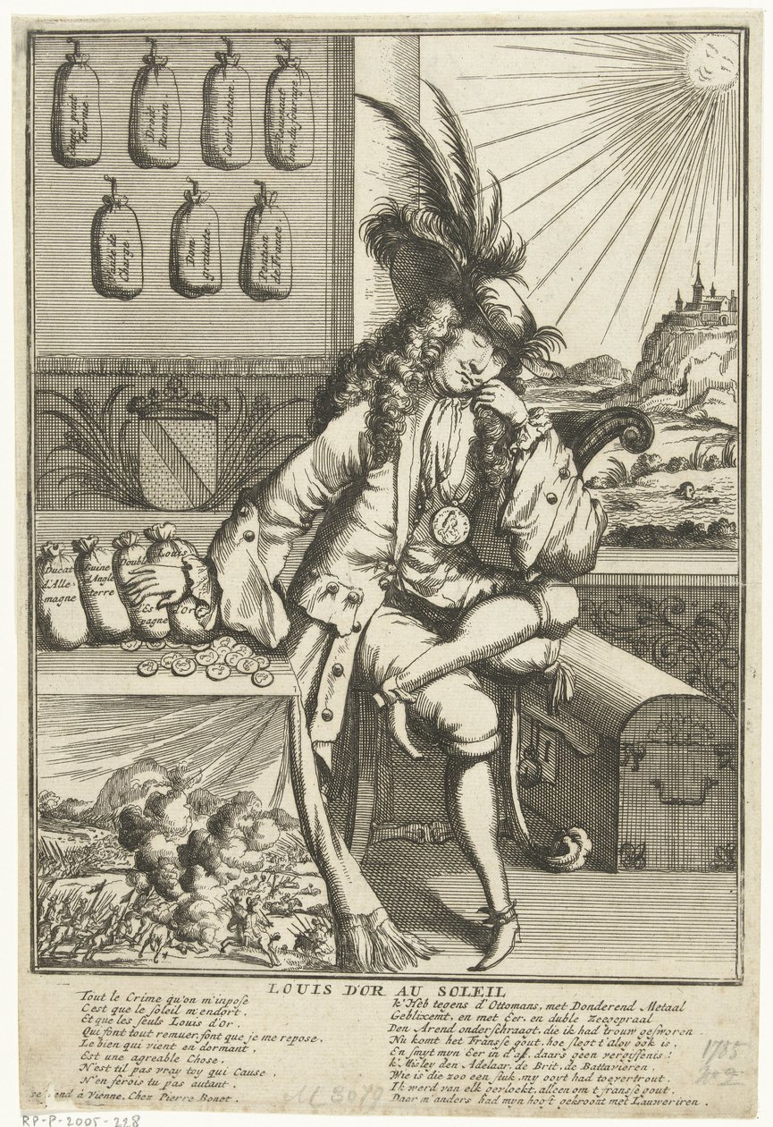 Tecknad film av Louis Willem van Baden-Baden, 1705 Louis D