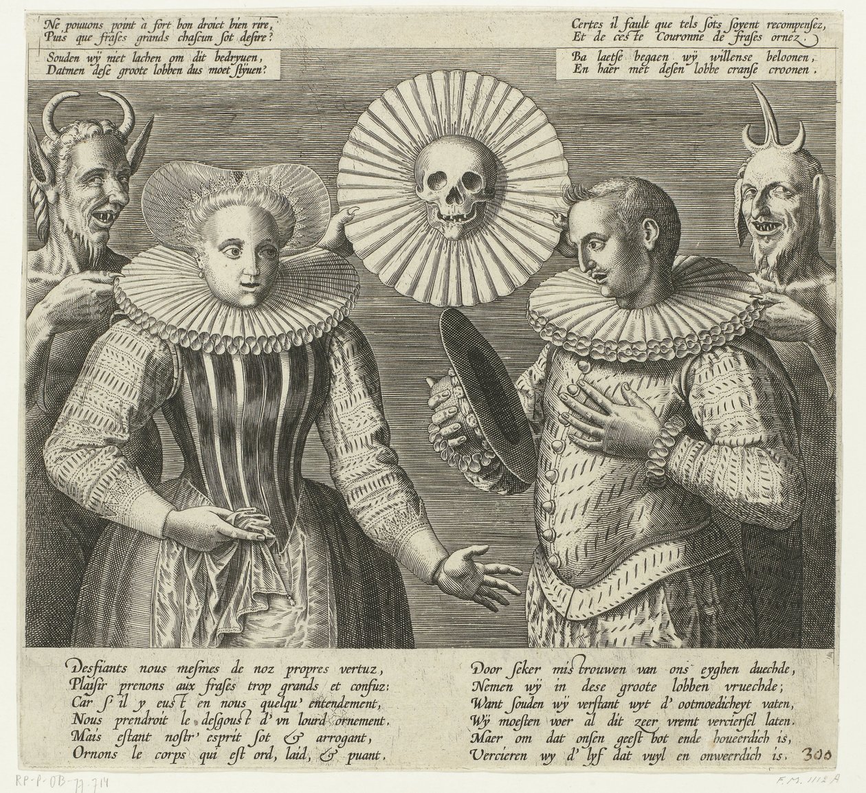 Tecknad film på den styva ruffen, ca 1600 av Anonymous
