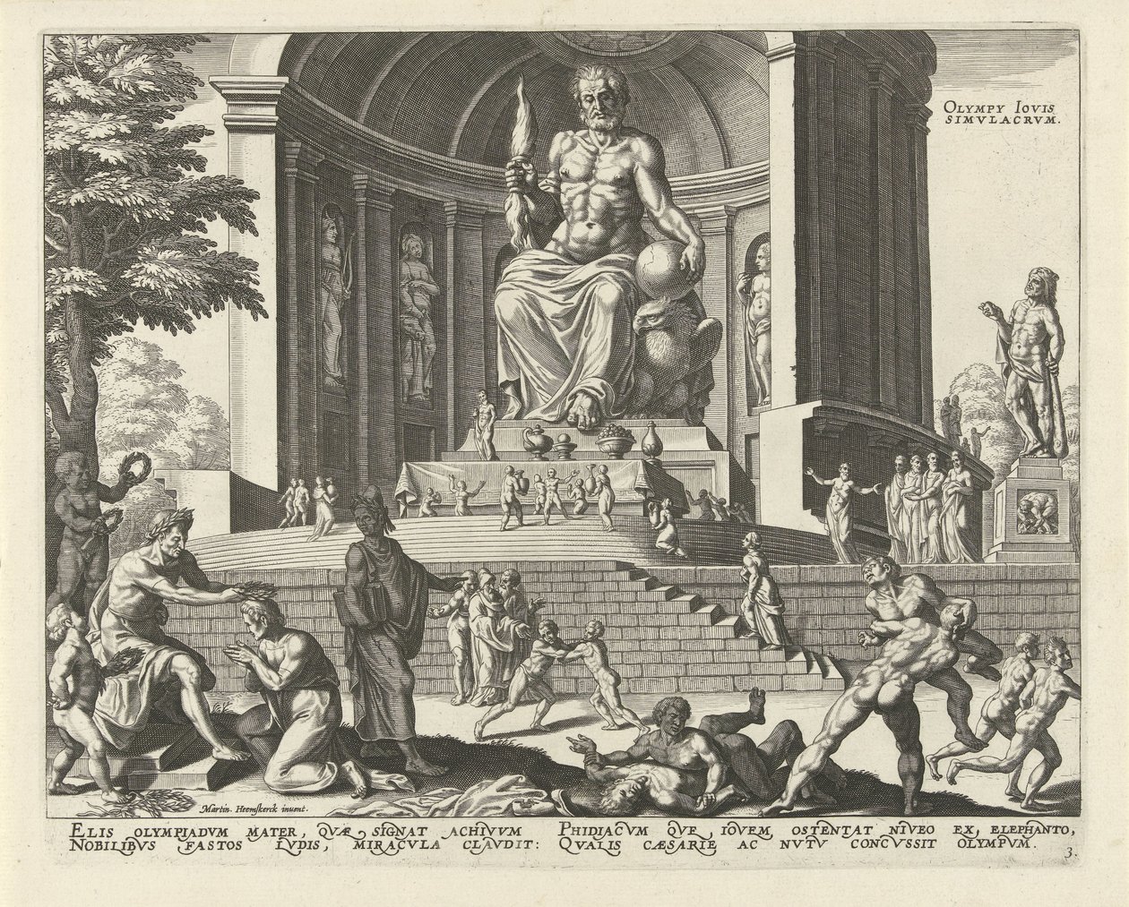 Staty av Zeus på Olympia Olympia Iovis simvlacrvm (titel på objekt) Världens åtta underverk (serietitel) av Anonymous