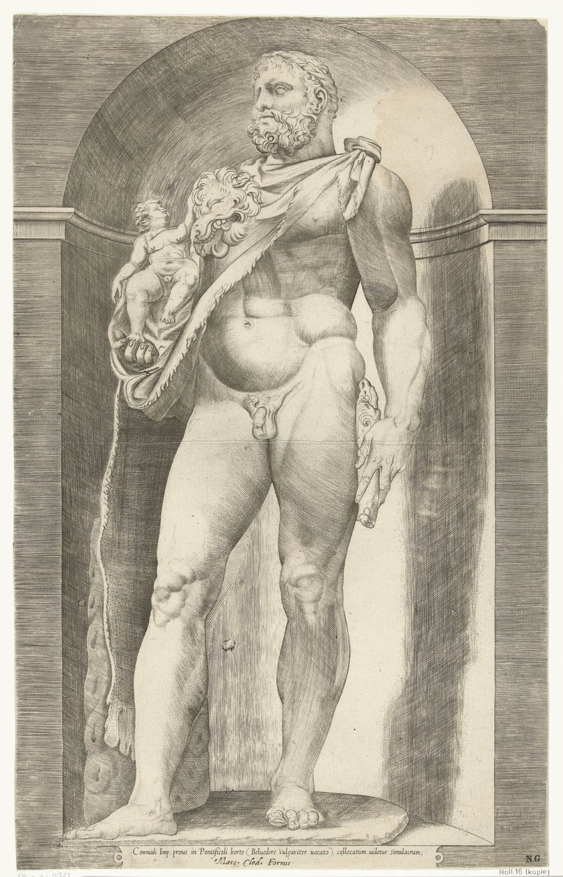 Staty av kejsar Commodus som Herkules, Staty av Hercules och Telephos av Anonymous