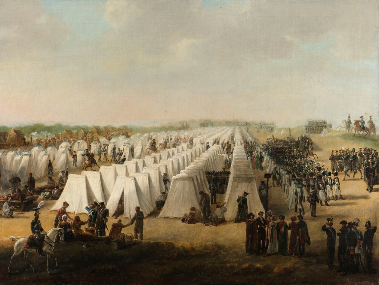 Armélägret i Rijen Armélägret i Rijen, 1831 eller efter av Anonymous