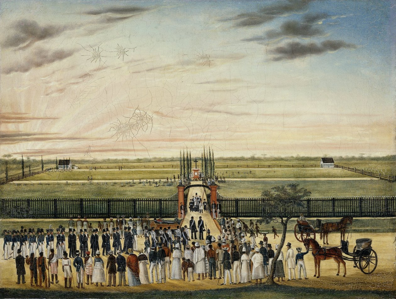 Begravningen av fader Joannes Vitus Janssen (1803-43) i Paramaribo av Anonymous
