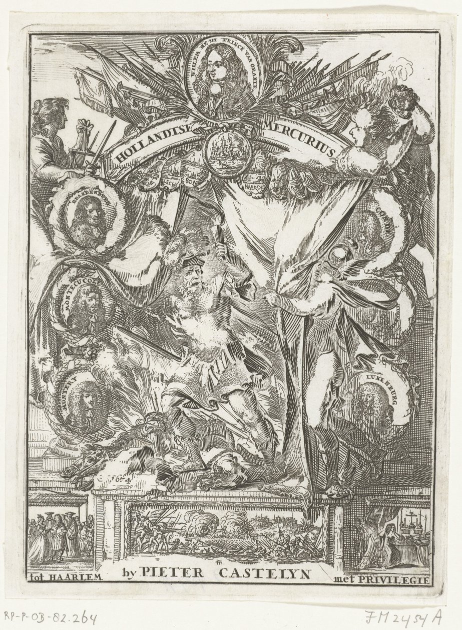 Titelsida för Årets holländska Merkurius 1673 (titel på objekt) av Anonymous