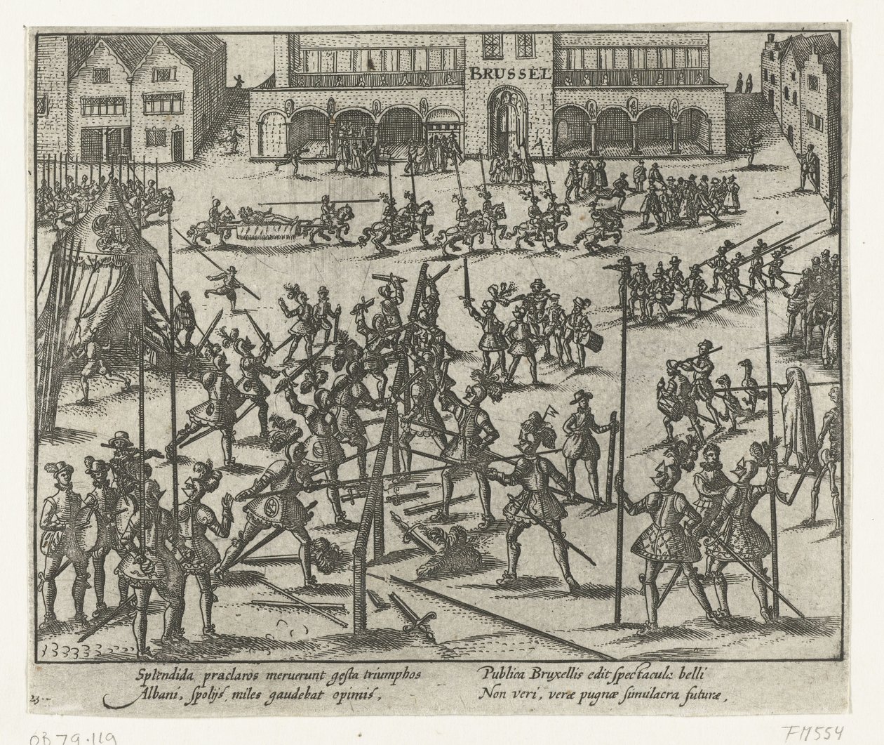 Turnering på Grand Place i Bryssel, 1569 av Anonymous