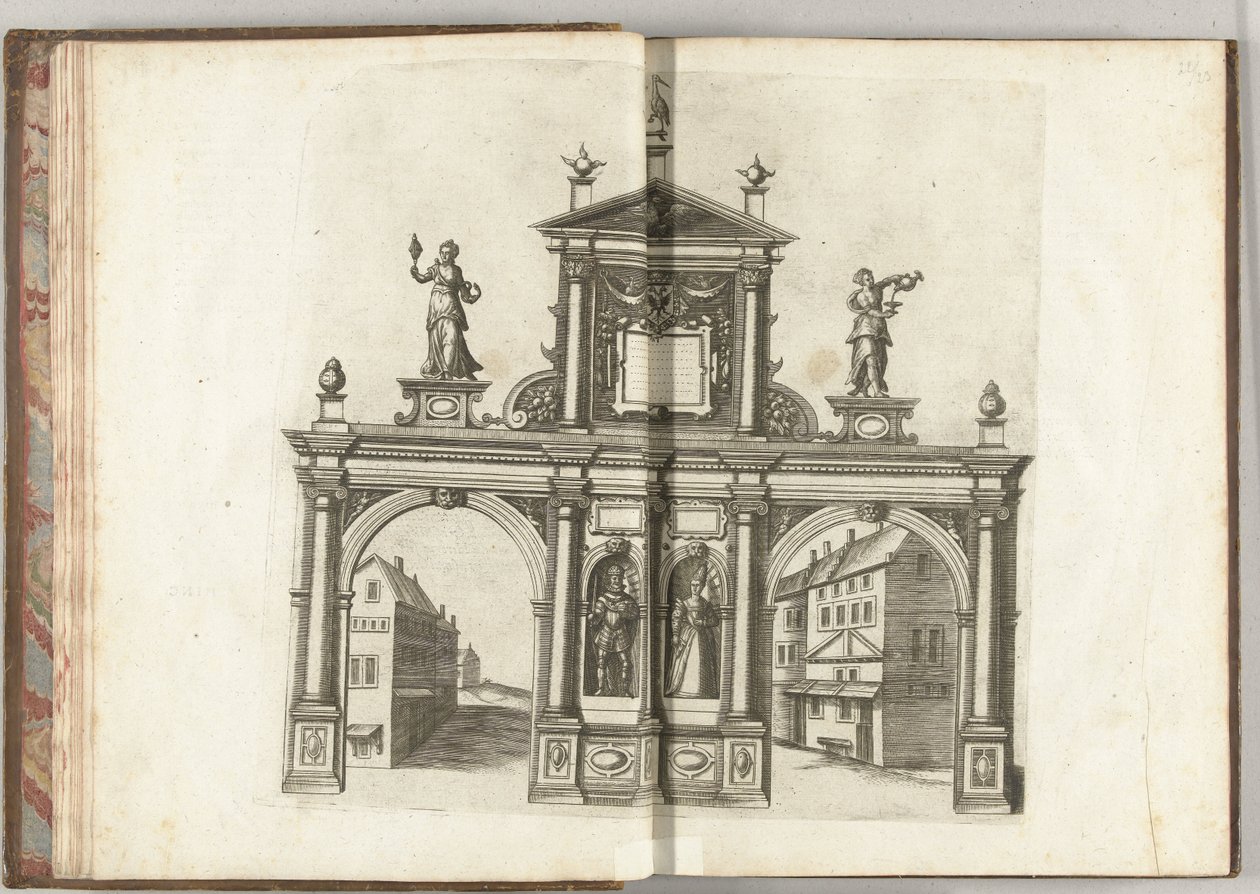 Scen med kejsar Maximilian I och Maria av Bourgogne, 1594 av Anonymous