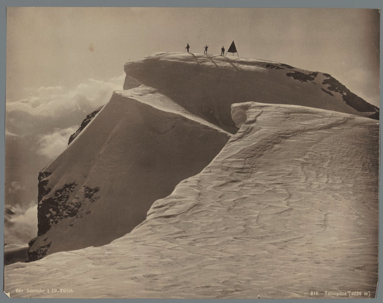 Toppen av Titlis nära Engelberg i Schweiz Titlisspitze [3239 m] (titel på objekt) av Anonymous