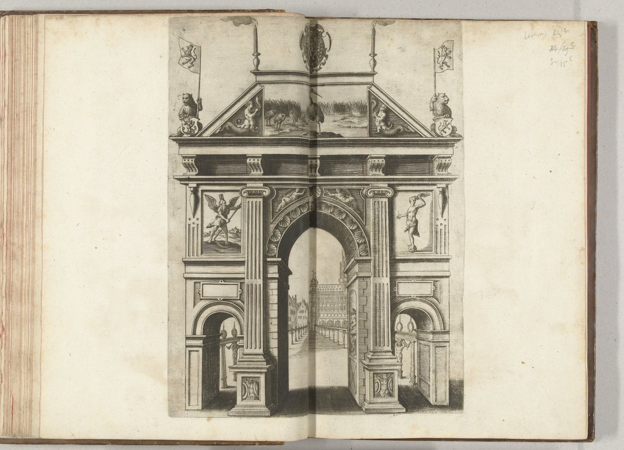 Triumfporten med kranen, 1594 av Anonymous