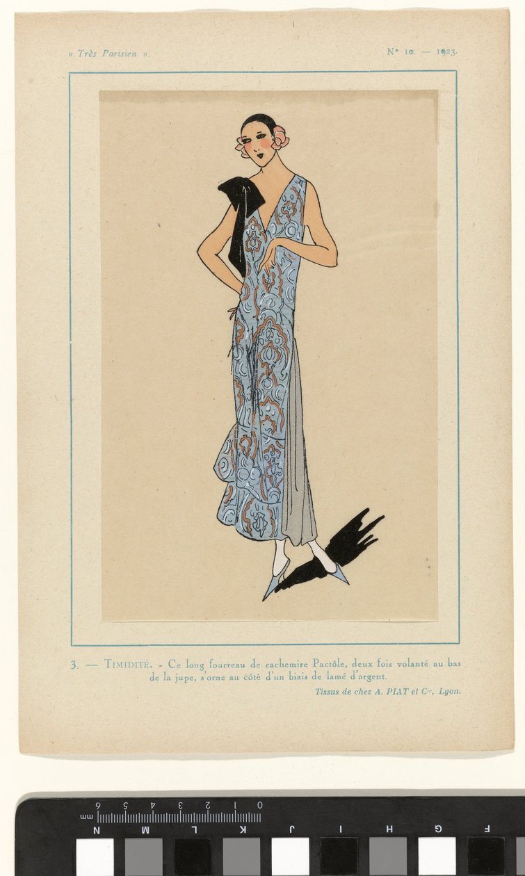 Mycket parisisk, 1923, nr 10: 3.- BLYGHET. - Den här långa slidan... av Anonymous