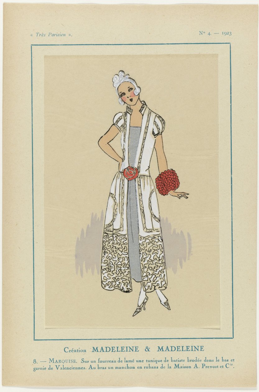 Mycket parisisk, 1923, nr 4: 8. - MARQUISE. På en slida... av Anonymous
