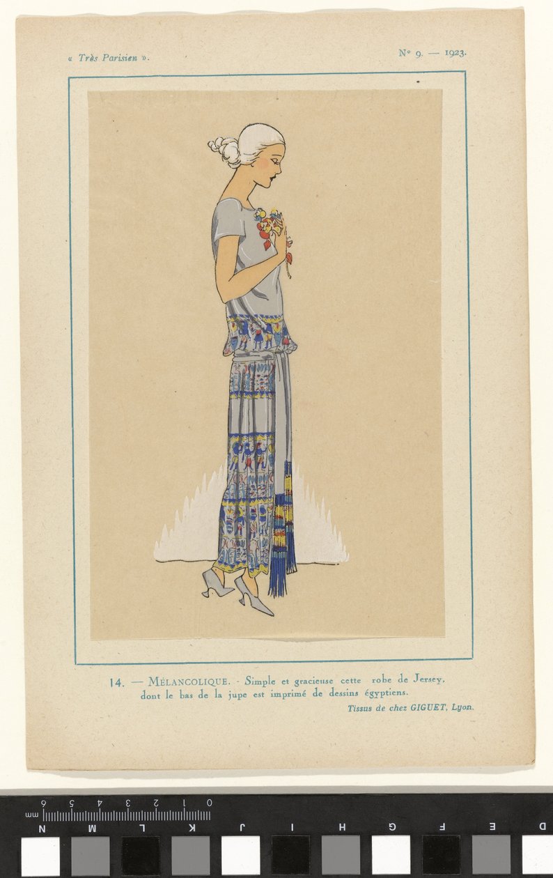 Mycket parisisk, 1923, nr 9: 14.- MELANKOLISK. - Enkelt och graciöst... av Anonymous