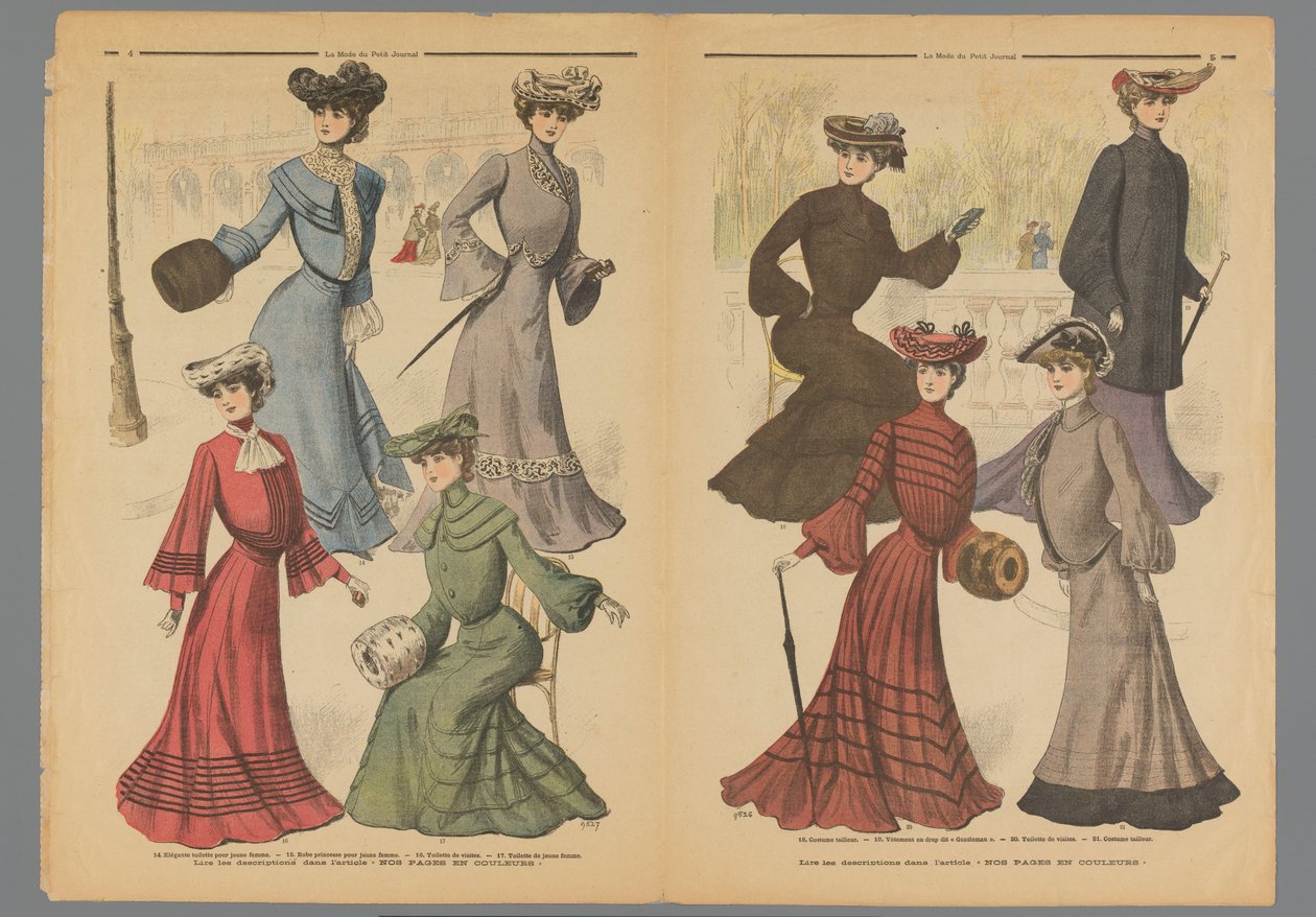 Två sidor från La Mode du Petit Journal, 10 november 1902 av Anonymous