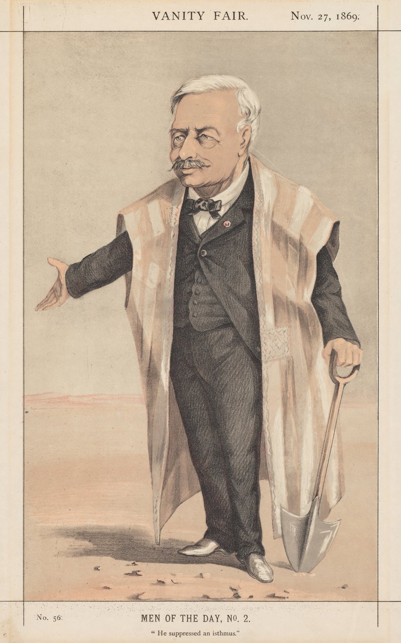 Vanity Fair: Men of the Day, nr 2 "He suppressed an isthmus" av Anonymous