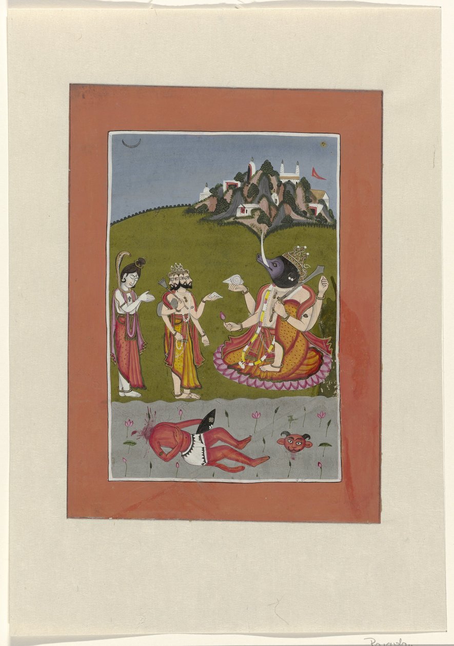 Varaha (inkarnation av Vishnu som vildsvin) Avatars of Vishnu (serietitel) av Anonymous