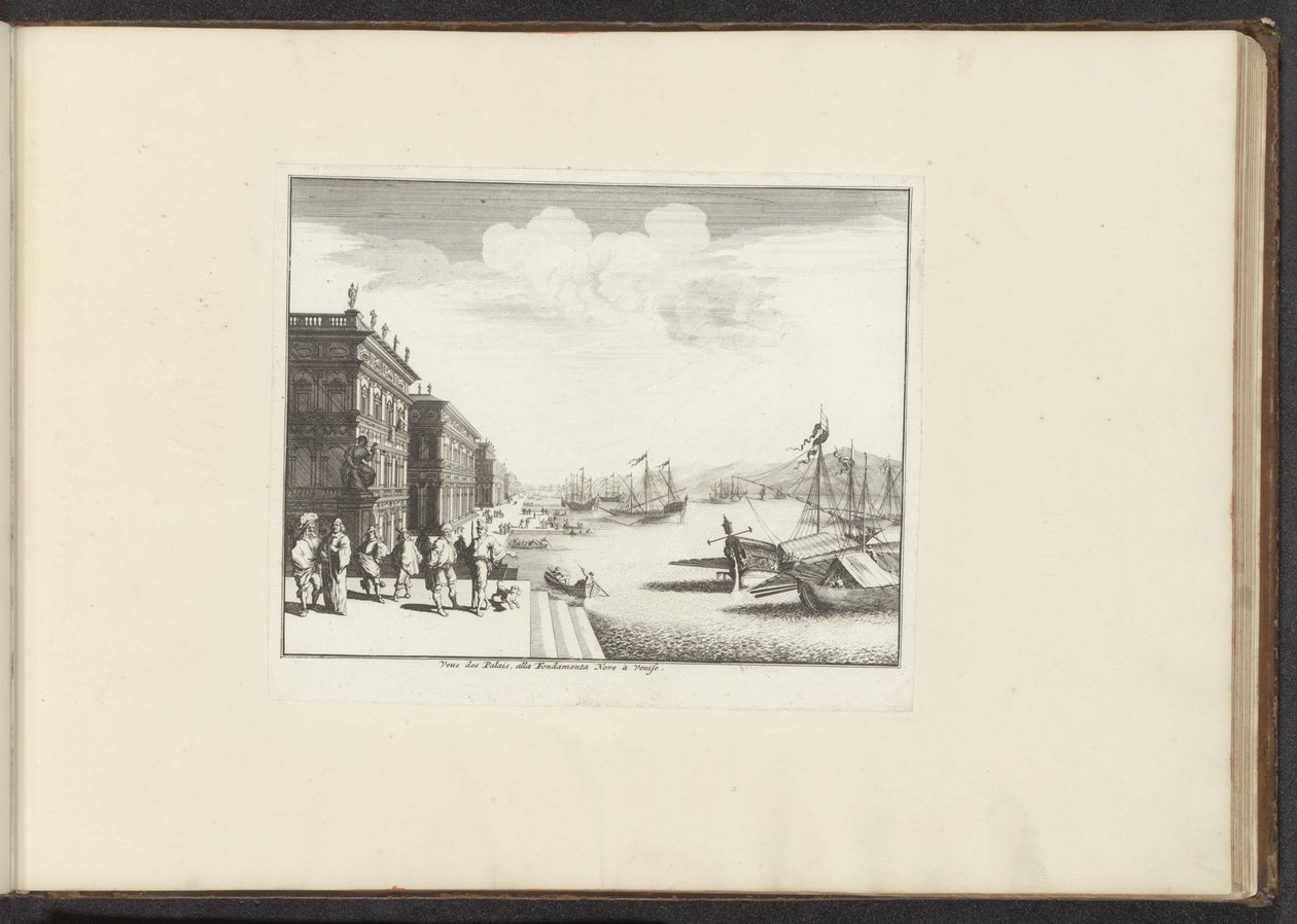 Venetianska palats på vattnet Vue des Palais, alle Fondamente Nove à Venise (titel på objekt) Palats och monument i Venedig, Livorno, Neapel och Rom (serietitel) av Anonymous