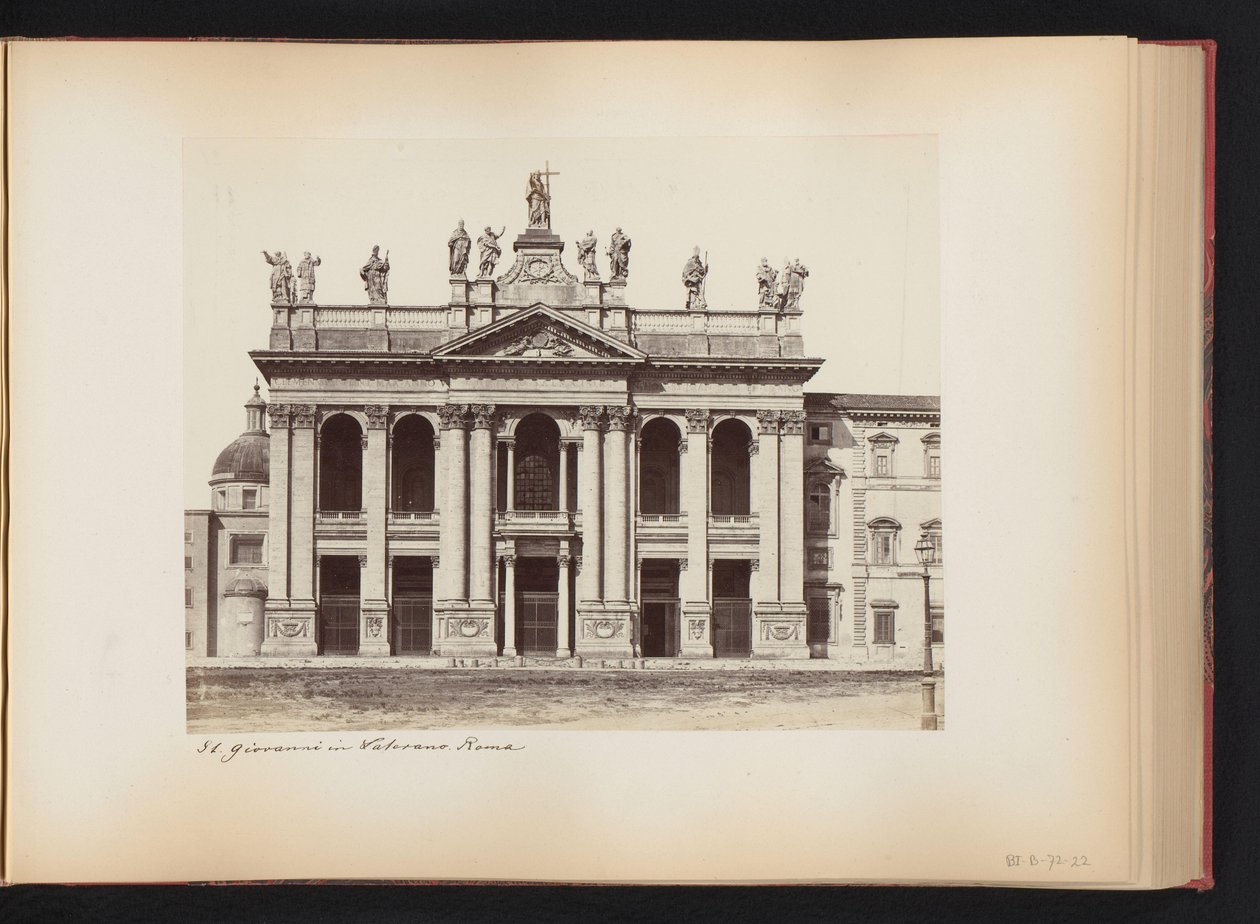 Fasad av Saint John Lateran i Rom, Italien St Giovanni i Laterano. Roma (titel på objekt) av Anonymous