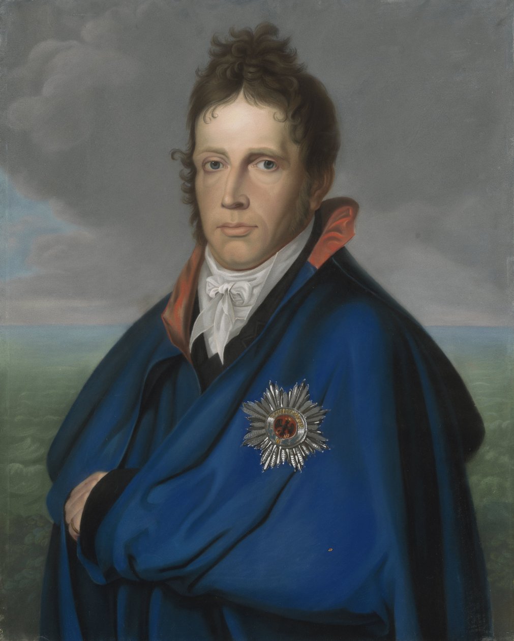Willem Frederik (1772-1843), arvprins av Orange-Nassau. Senare kallade kung William I. "Mantelporträttet" av Anonymous