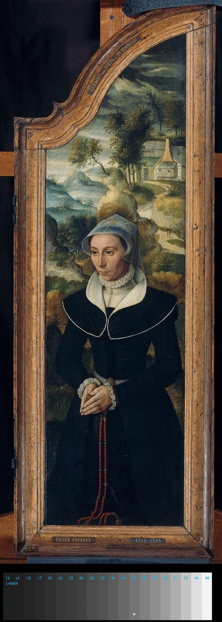 Ving av en triptyk med porträtt av Elisabeth Canneel av Anonymous