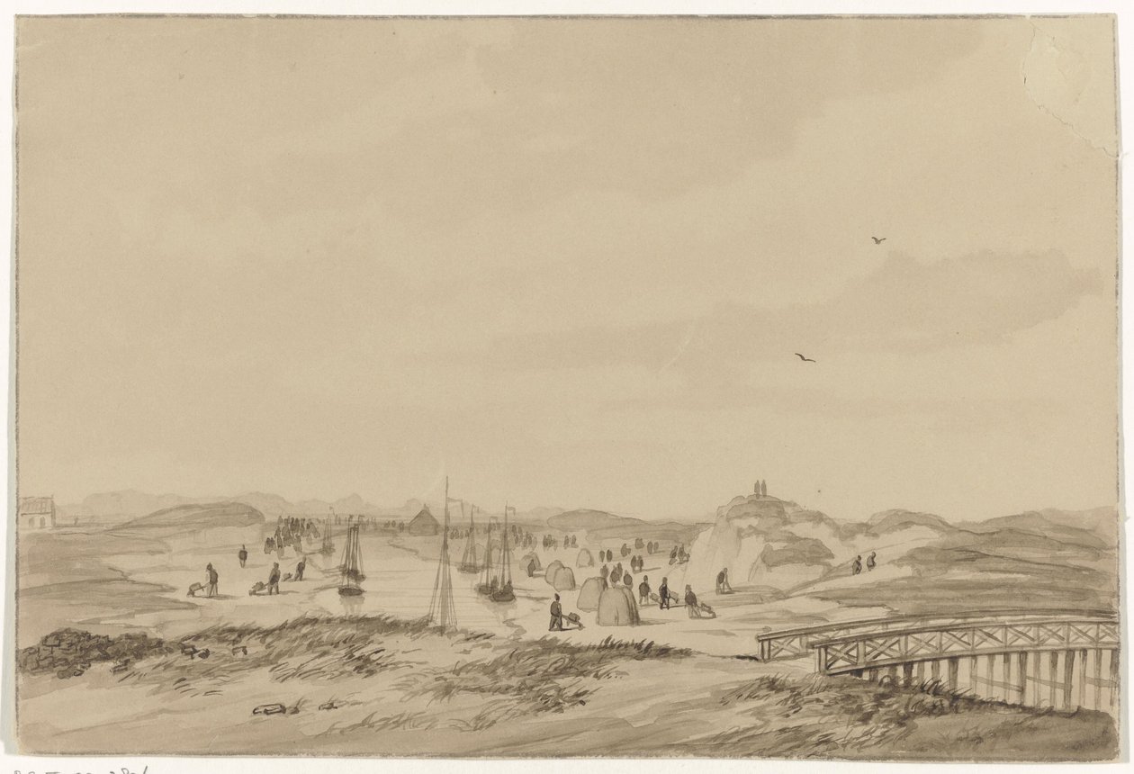 Sandutgrävning i sanddynerna nära Haag, 1846 av Anonymous