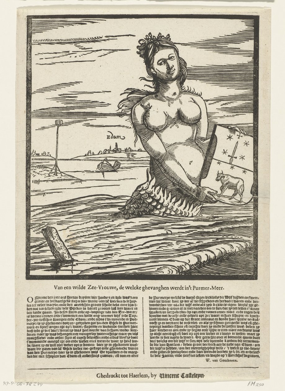 Sjöjungfrun av Edam, 1403 Of a wild Sea-Lady, the welcke ghevanghen in