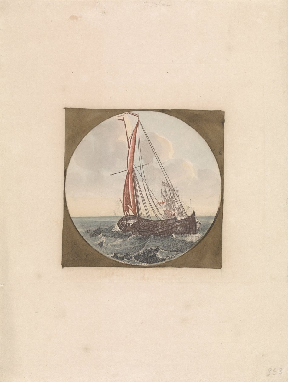 Segelfartyg till havs, sett bakifrån Ships at Sea (serie B) (serietitel) av Anonymous