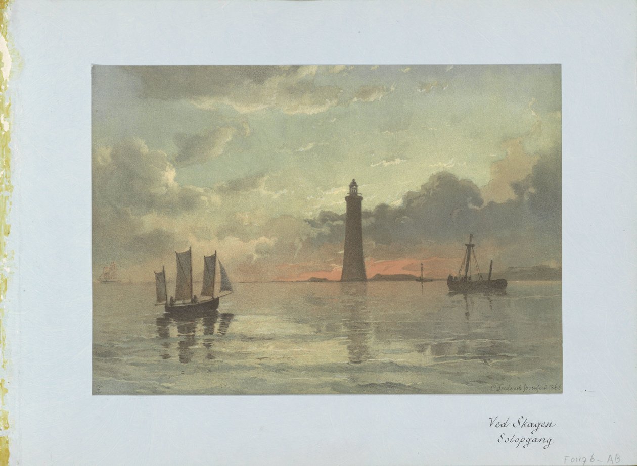 Soluppgång efter målning av C. Frederick Sörensen Ved Skagen Solo entré. (titel på objekt) av Anonymous