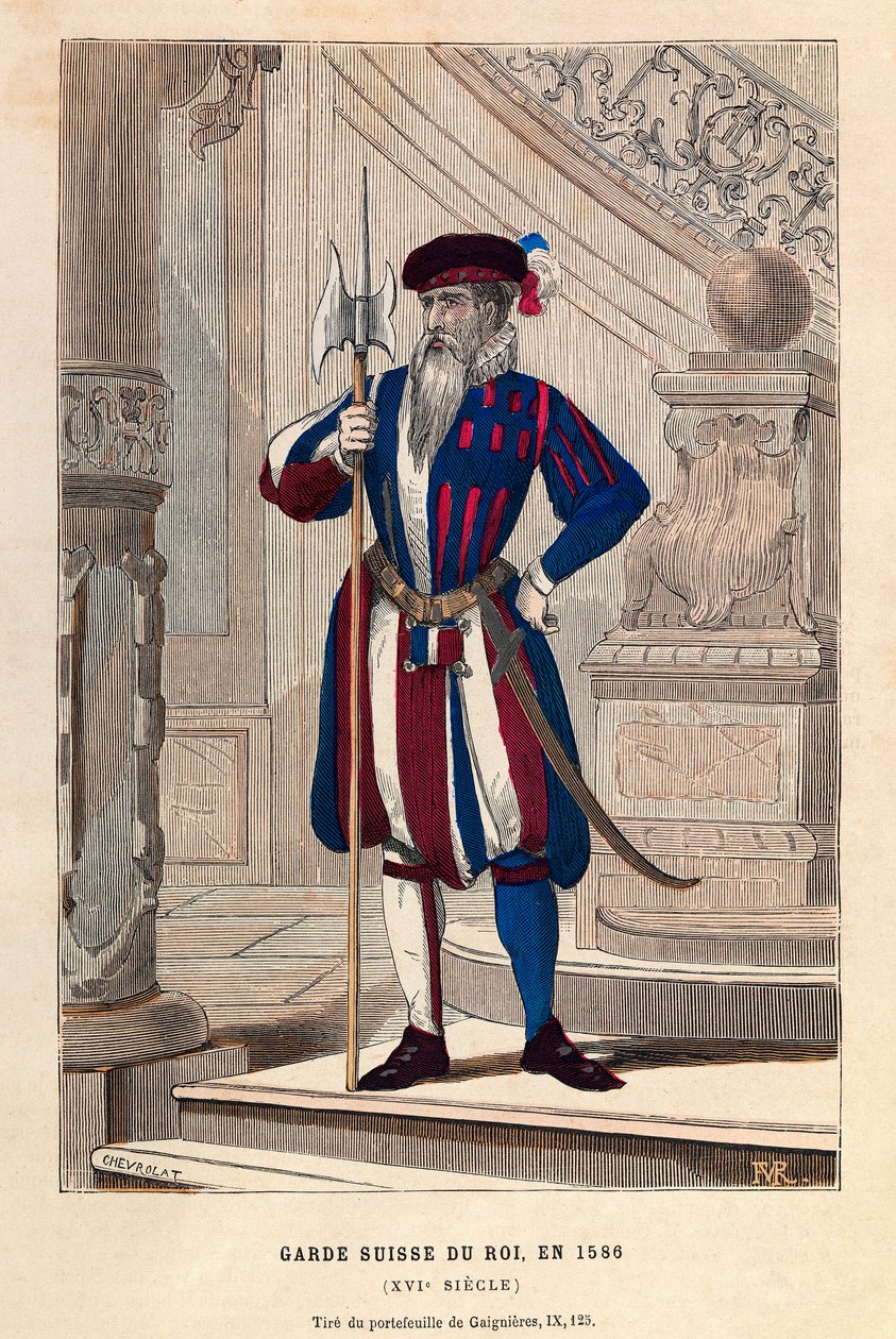 En schweizisk kungens garde 1586 (Henry III) - Medlem av kungens schweiziska garde av Anonymous Anonymous