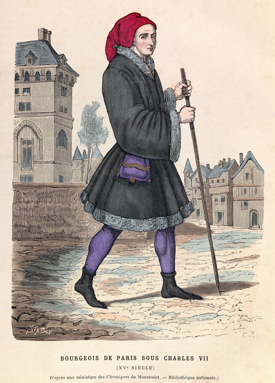 En borgare i Paris under kung Karl VII - Borgerlig parisisk man under Karl VII:s regeringstid av Anonymous Anonymous